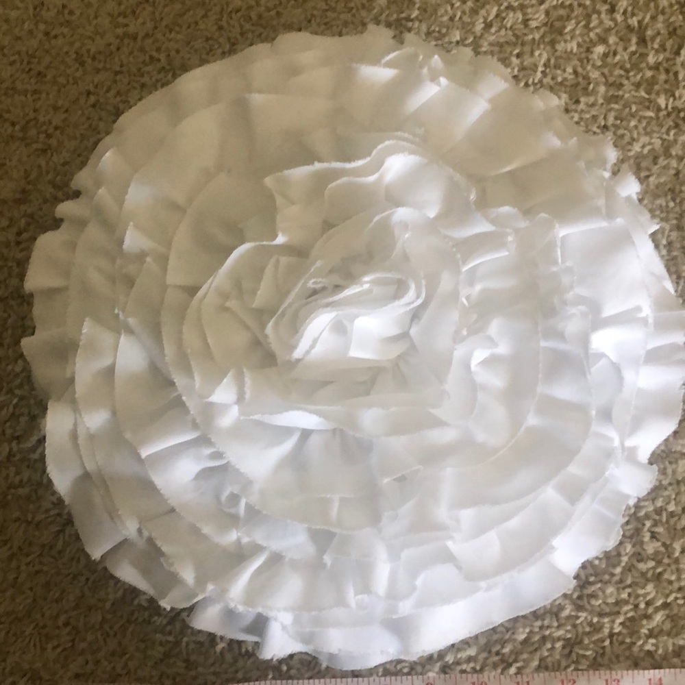 White flower pillow